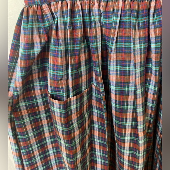 Vintage Benetton High Waist Plaid Wrap Full Skirt Made in Italy Size Medium - Picture 7 of 15